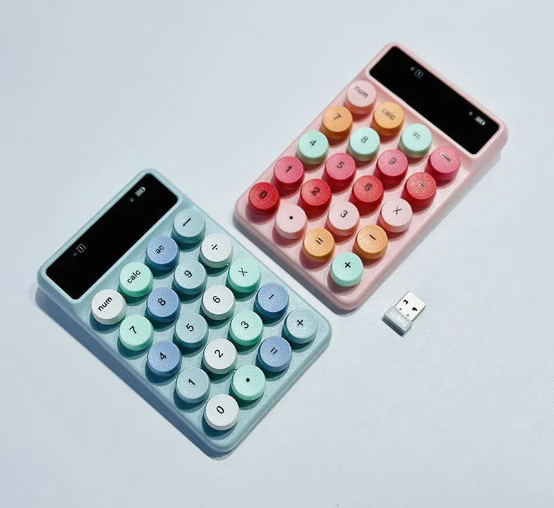 Q3 wireless mini keyboard in macaron colours with ABS plastic construction