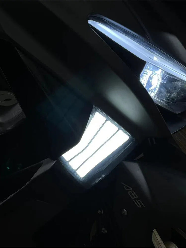 Pair of yellow LED cornering lamps for Tianying TS150 Special Edition motorcycle