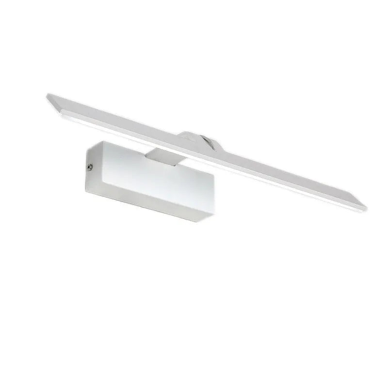White LED bathroom mirror headlight with tri-colour dimming, shown in 580mm size.
