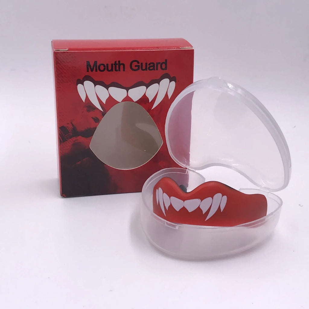 Adult boxing mouthguard with printed teeth pattern for Sanda and Taekwondo