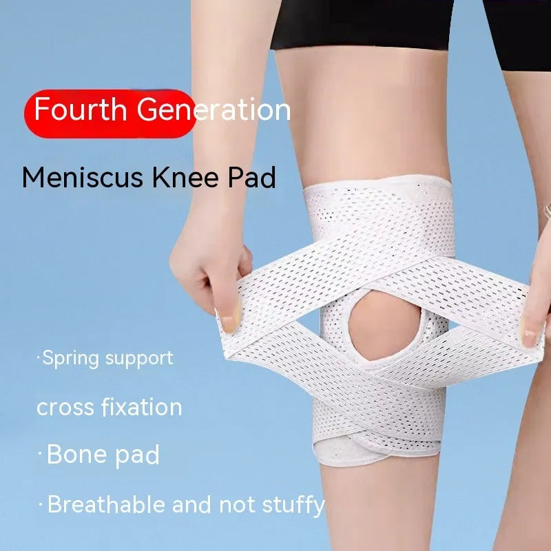 Black mesh knee protective sleeve for sports injury recovery