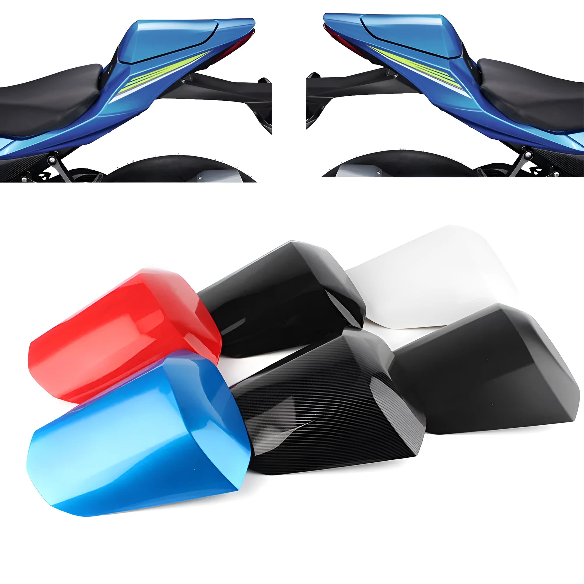 GSXR1000 motorcycle rear cowl seat cover replacement part in ABS plastic