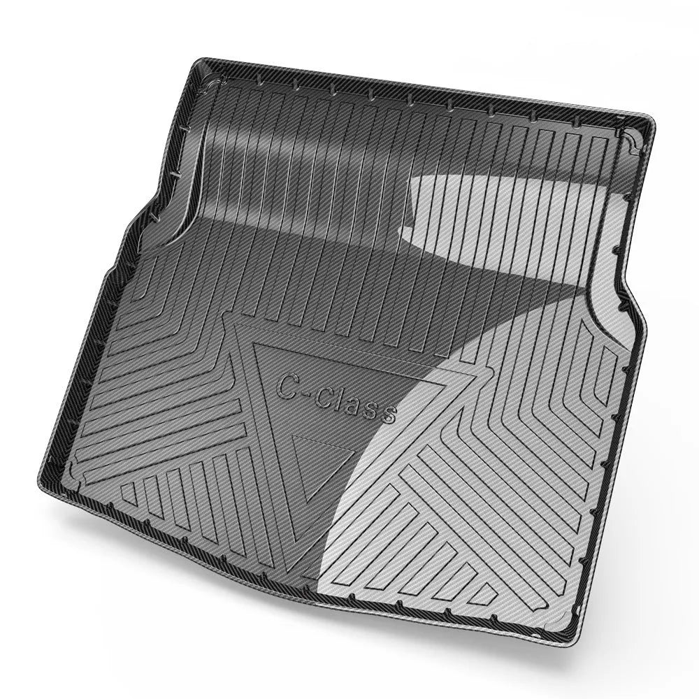 Black carbon fibre pattern TPE boot liner designed for Special car models