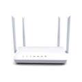 Portable WiFi router with 300m range and metal housing in white or black colour