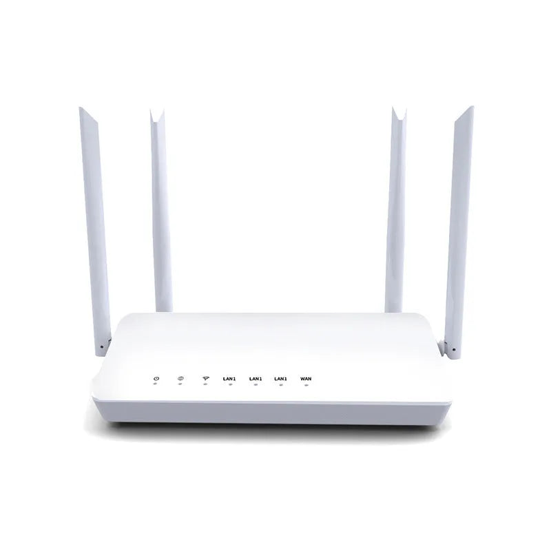 Portable WiFi router with 300m range and metal housing in white or black colour