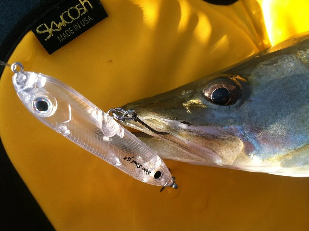 Transparent 9.5cm ABS plastic blank fishing lure body with 7mm eye openings