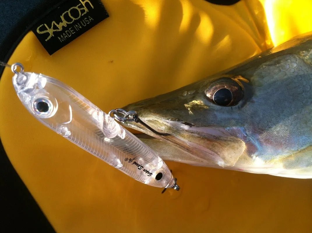 Transparent 9.5cm ABS plastic blank fishing lure body with 7mm eye openings