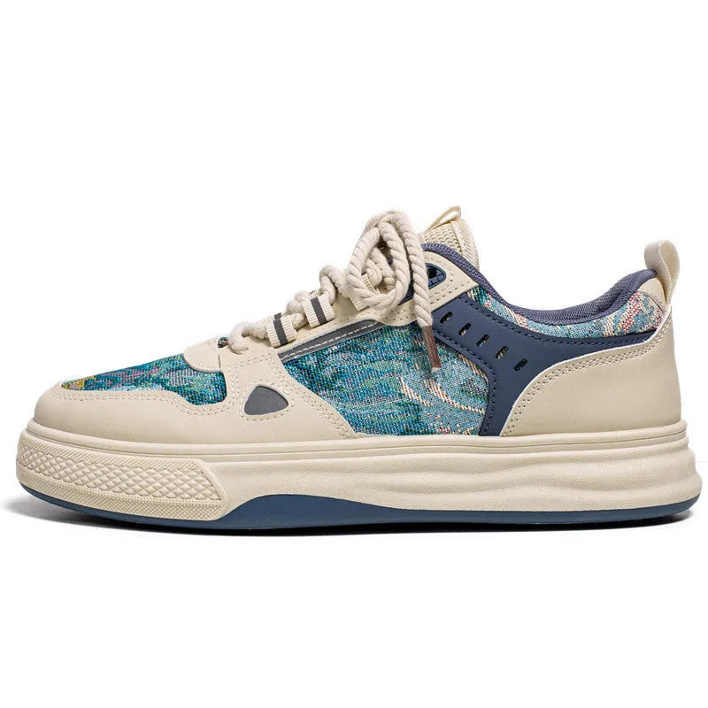 Canvas casual shoes with flat heel in Milan green and beige colour options for daily sports and leisure wear