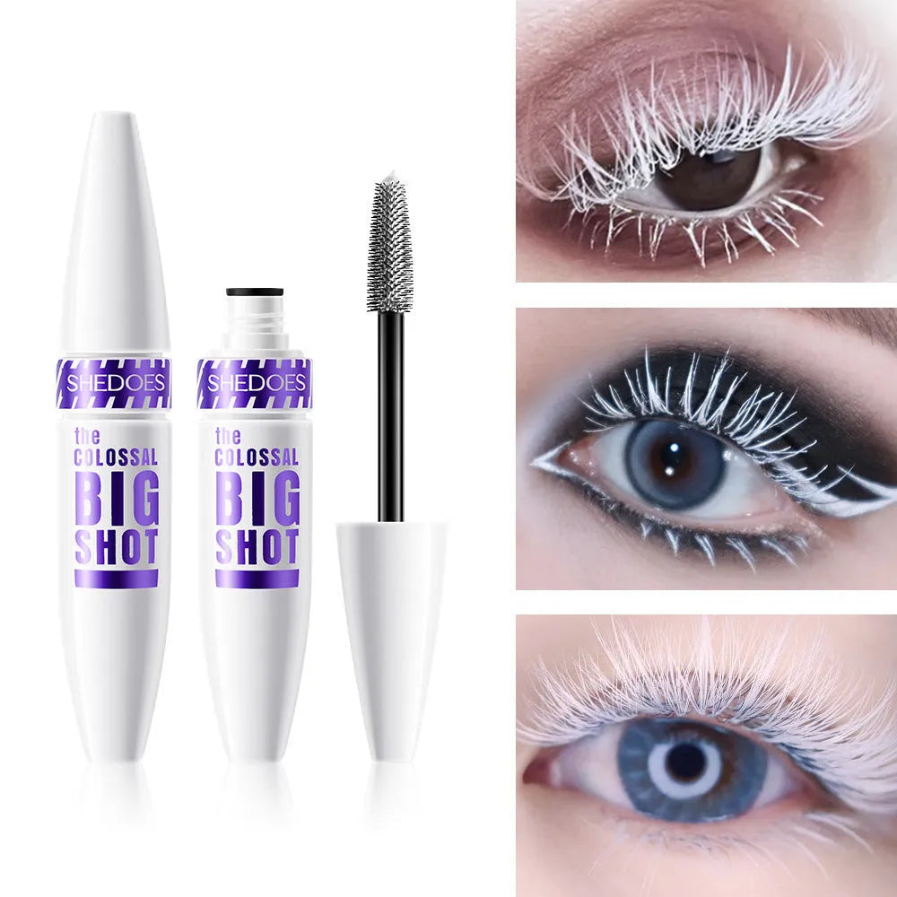 White waterproof mascara tube 10ML with quick-drying curling formula