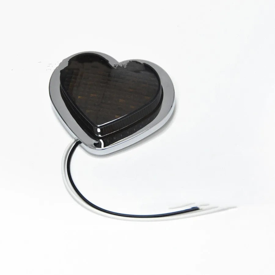 Japanese-style heart-shaped 12V automotive LED sidelight for fender mounting in multiple colour options