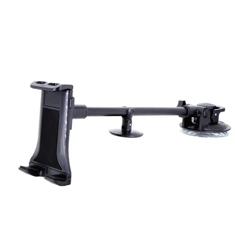 Black vehicle-mounted tablet holder with lifting bracket for 4-12 inch devices