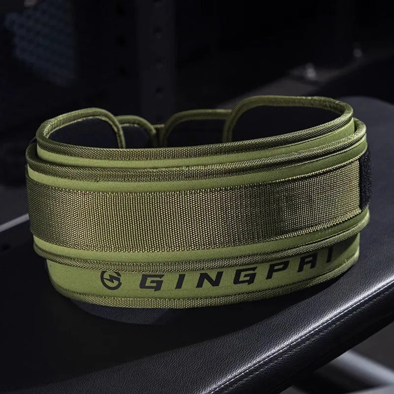 Abdominal exercising band weightlifting belt in black and army green for waist protection