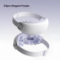 Purplish grey Steam Smart Bluetooth rechargeable eye hot compress and massage device on a white background.