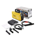 MMA-200MIN 220V DC inverter welding machine with welding tongs, grounding clamps, face shield and brush hangers