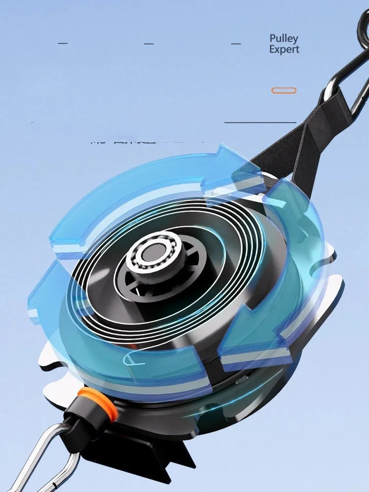 Multi functional fitness strength resistance training tensioner with intelligent adjustment system in blue-grey colour