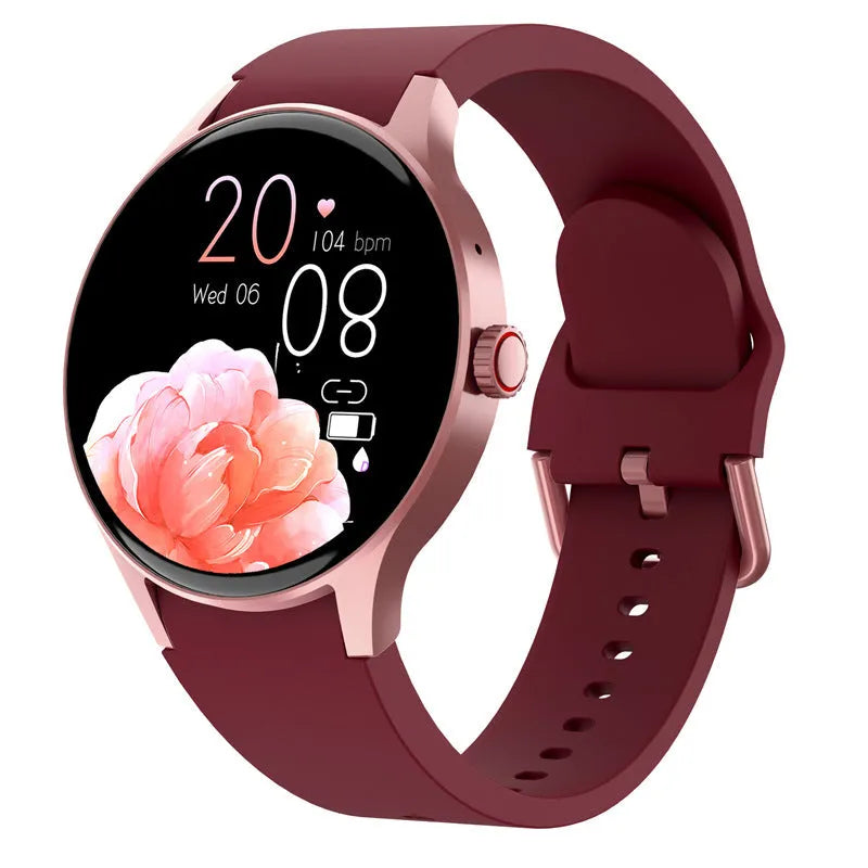 Men's and women's round screen smart sport watch with IP68 waterproof rating on wrist
