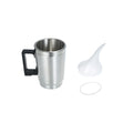 Stainless steel headlamp polishing cups and power adapters for car light restoration.