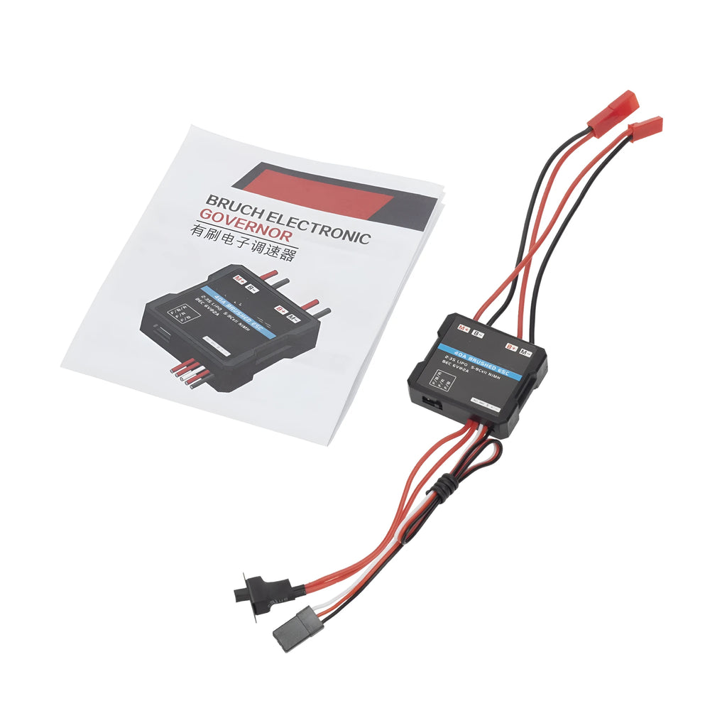 Small Boat 40A miniature brushed electronic speed controller for 1/16 and 1/18 scale RC models