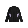 Men's lightweight solid-colour polyester top in black, available in long sleeve and short sleeve styles.