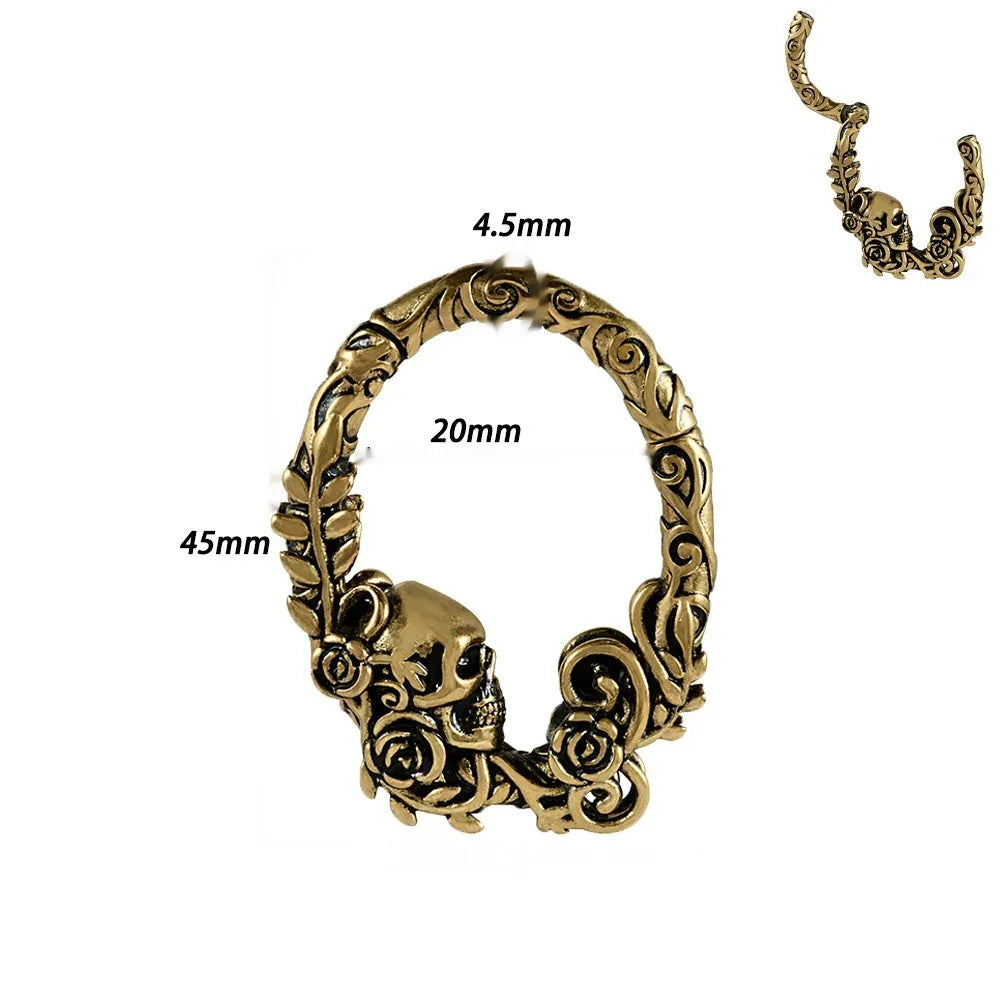 Copper geometric cone shaped magnetic ear extenders in various colour options