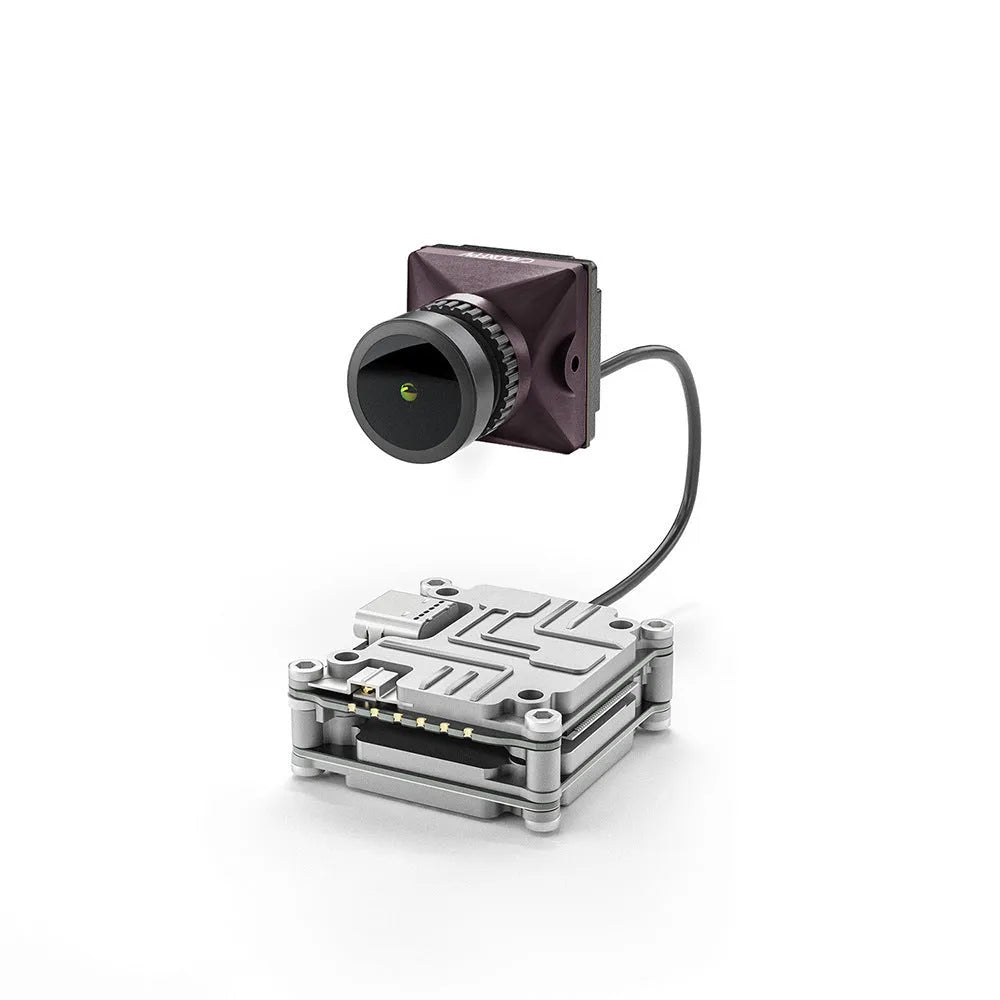 Caddx ADAPTS DJI FPV digital image transmission machine in silver colour with Polar Vista kit and mounting components