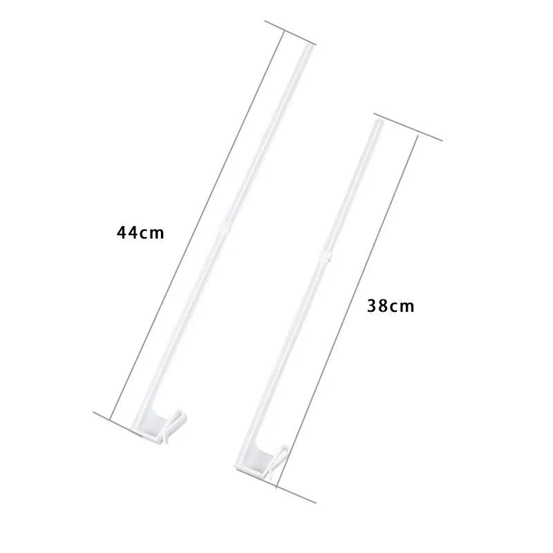 White PP plastic car window flag bracket set showing clip design for vehicle mounting