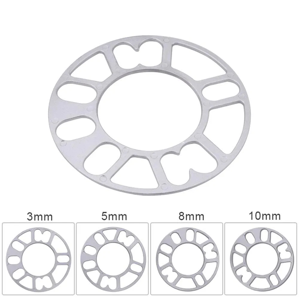 Universal automotive wheel hub widening gasket spacer in 3mm 5mm 8mm 10mm thicknesses.