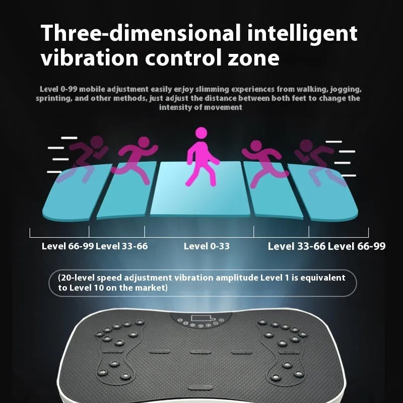 Black or pink fitness power plate with remote control and Bluetooth connectivity