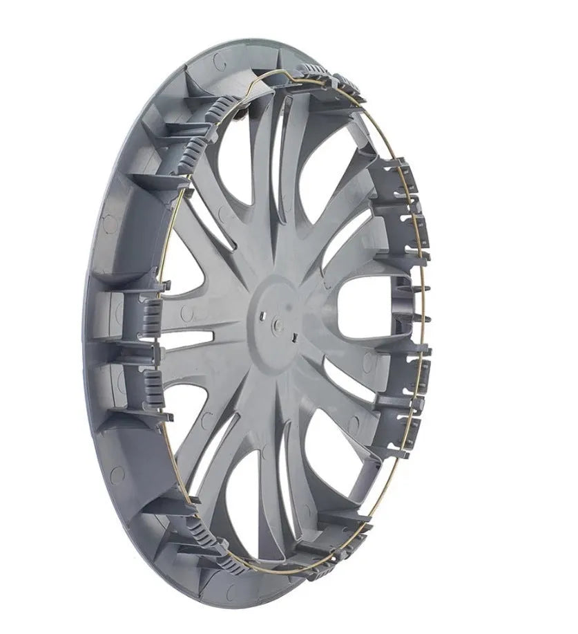Universal ABS plastic wheel hub cover in monochrome finish for vehicle decoration