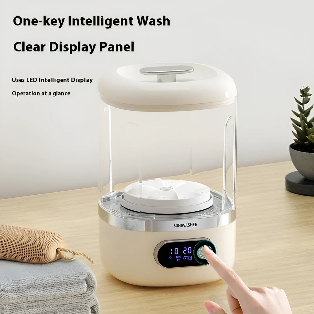 Portable white automatic cleaning machine with resin body and Type-C charging port