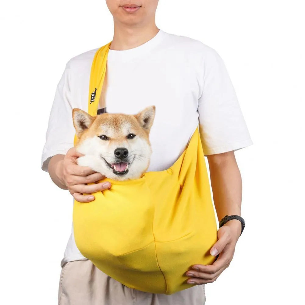 Foldable cat messenger backpack in a choice of colours, shown with adjustable strap and large main compartment.
