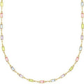 Ladies geometric crystal necklace with glass colour glaze pendant on electroplated alloy chain