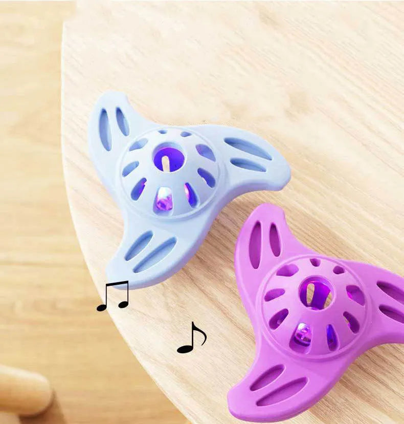 Blue boomerang-shaped bite-resistant dog chew toy for medium and large breeds