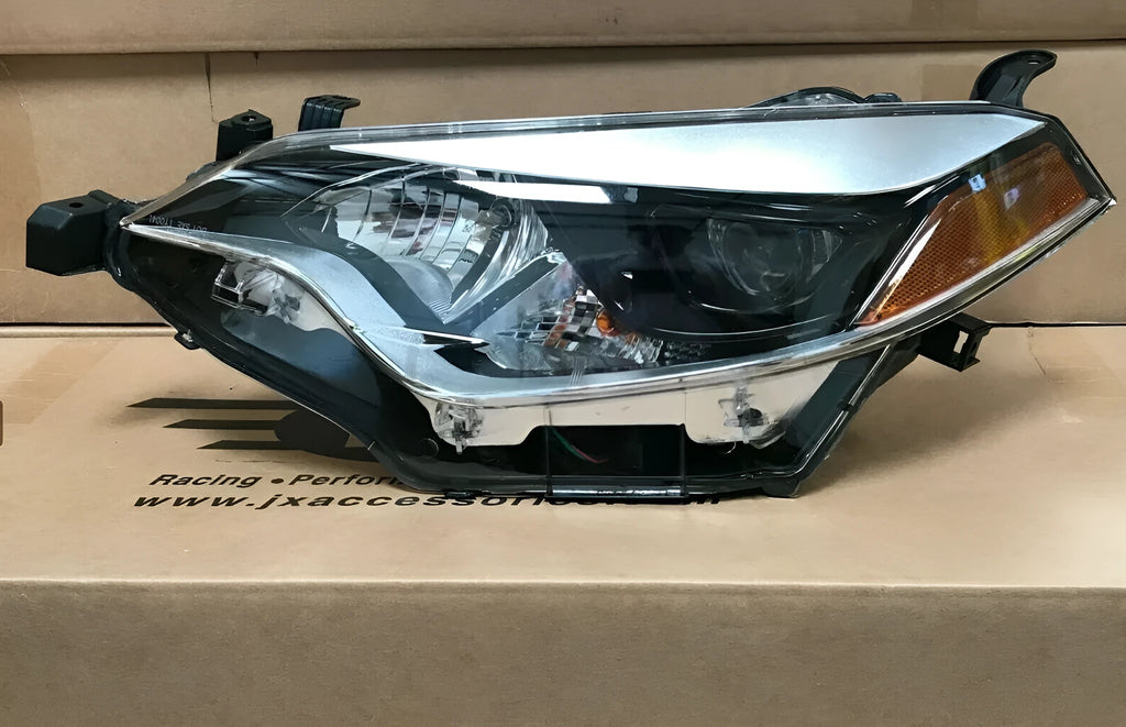 Toyota Corolla halogen headlight assembly pair with part number 8111002E60 for 2014-2016 models