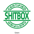 13x12cm vinyl car body sticker showing colour options including black, white, silver, gold, and bright colours