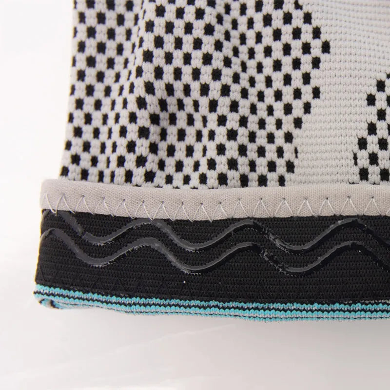 Sky blue silicone running basketball knee pads made from elastic fibre material
