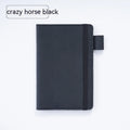 Handmade cowhide notebook with wood-free paper pages in 9x14cm compact size