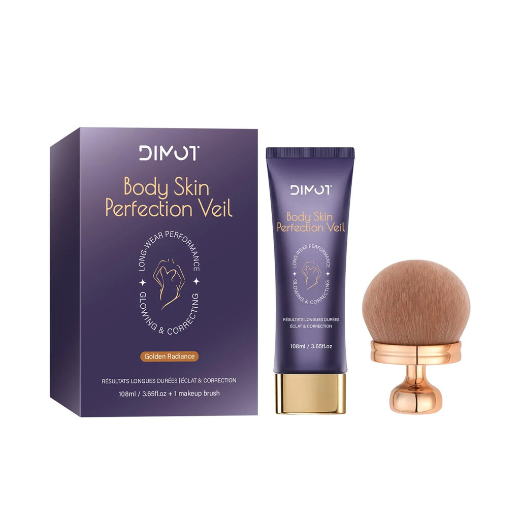 Waterproof body concealer cream with brush for tattoo and birthmark coverage in 108ml container