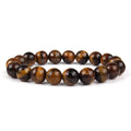 Tiger eye crystal bracelet with round geometric beads in multiple colour options