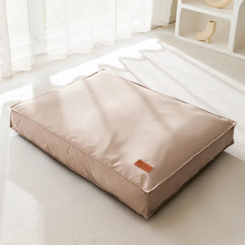 Waterproof dog bed in high-grade gray with non-slip bottom and detachable cover