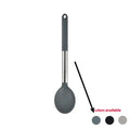 12-piece silicone kitchen utensil set with rotating storage bucket in black dark grey or khaki colour options