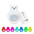 Big white bear silicone night light with timer and alarm clock features