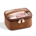 Transparent PVC cosmetic travel bag with waterproof construction and multiple colour options