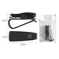 Black plastic car sunshade clip for organising glasses, tickets and identification cards