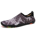 Blue beach wading shoes with Lycra fabric upper and EVA sole for swimming and water activities