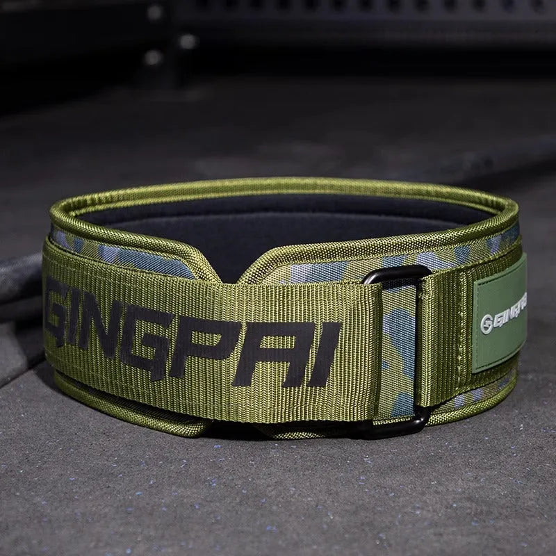 Abdominal exercising band weightlifting belt in black and army green for waist protection