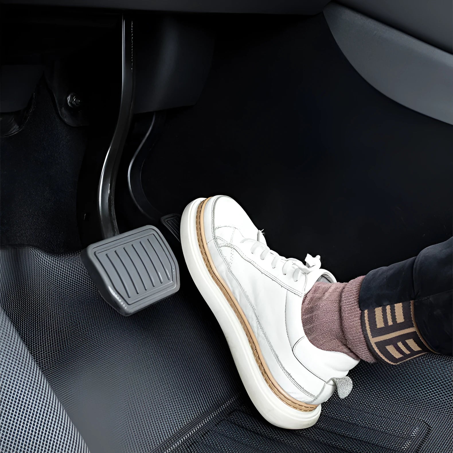 TPR floor mats for Tesla Model Y including footwell, storage box, and tailbox protection