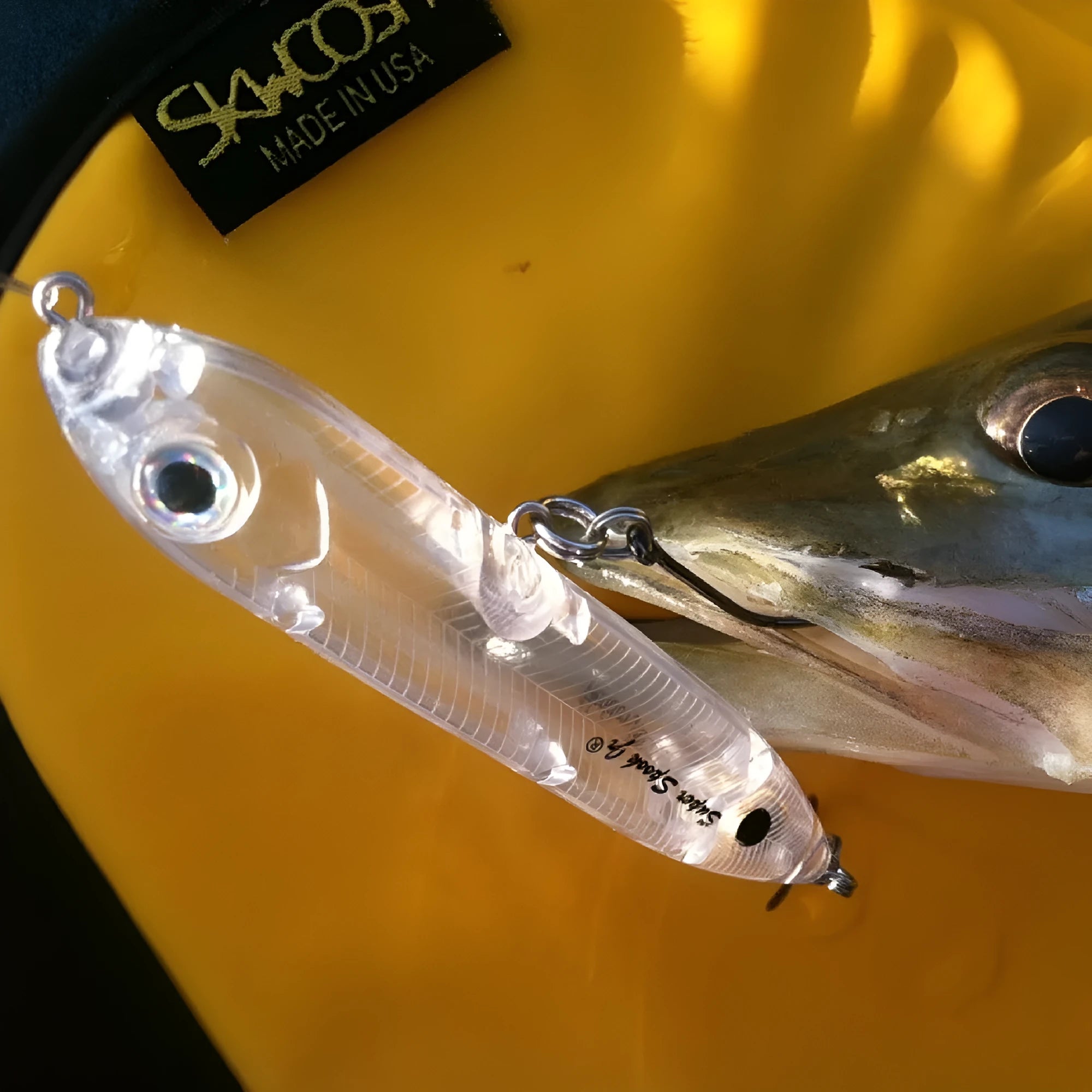 Transparent 9.5cm ABS plastic blank fishing lure body with 7mm eye openings