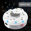 White PP USB electric fly trap on a surface with compact 205x205x80mm dimensions and 380g weight