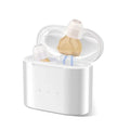 Invisible skin colour rechargeable hearing aid with USB port for in-ear use
